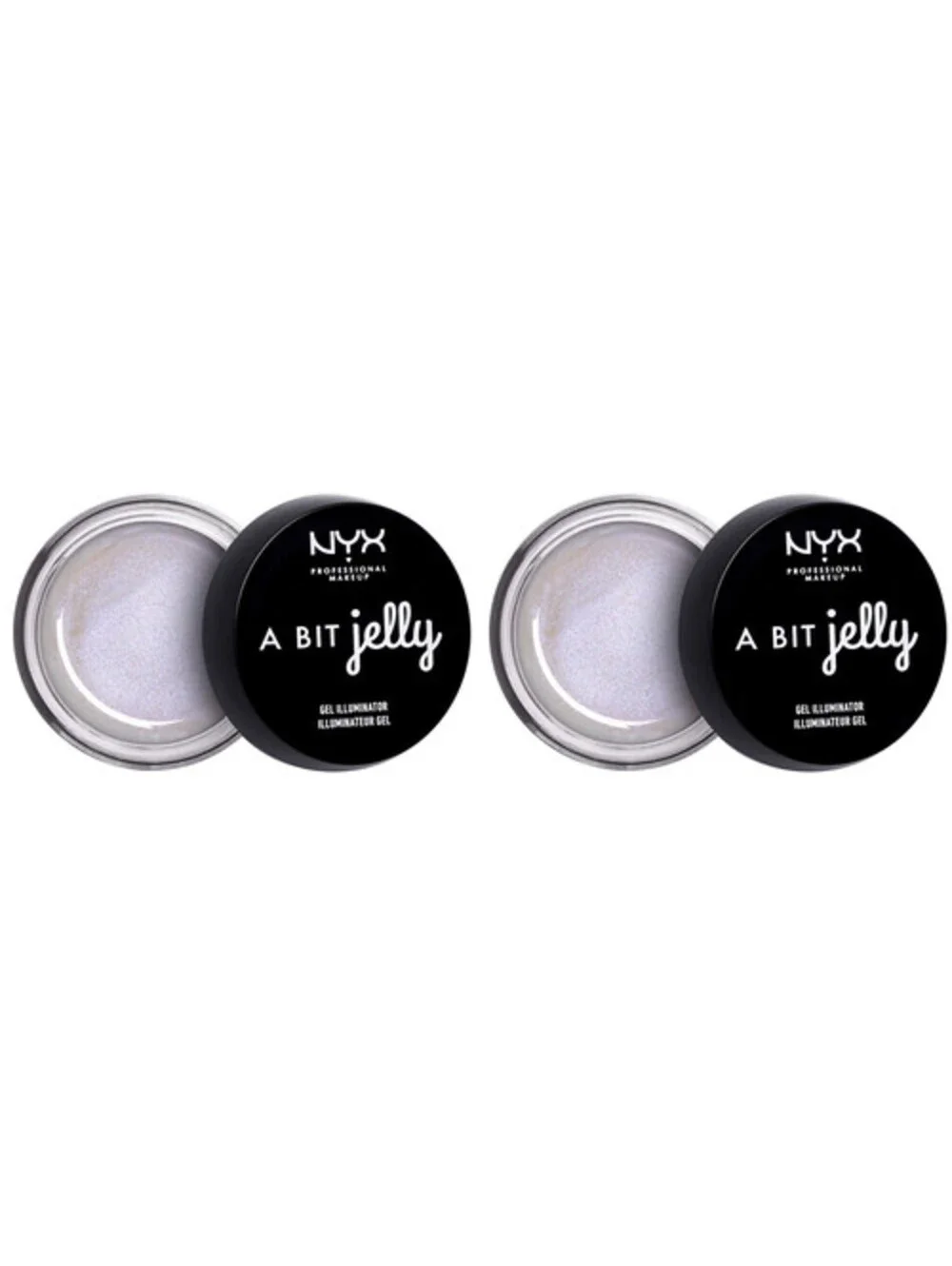 Lot of 2: NEW NYX A Bit Jelly Gel Illuminator in ABJG01 Opalescent (Boxed)
